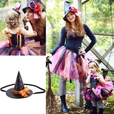 

New Women Kids Girls Adult Halloween Witch Hat Costume Accessory Party carnivals