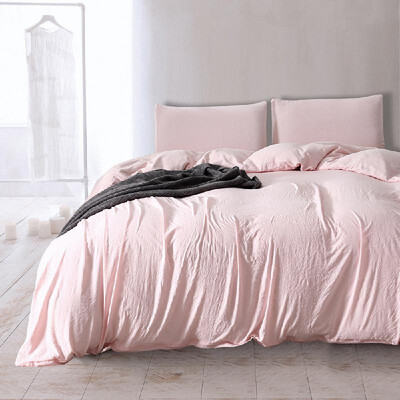 

Comforter Duvet Cover Set Pure Color Home Soft Bedding Set