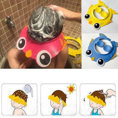 

Baby Kids Children Safe Shampoo Bath Bathing Shower Cap Hat Wash Hair Shield