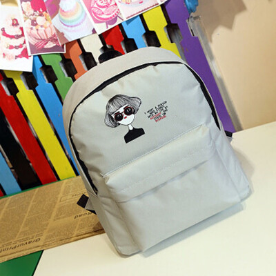 

Tailored Girls Print Canvas School Bag Travel Backpack Satchel Women Shoulder Rucksack BK