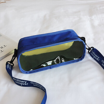 

Ins street shooting Japanese Korean version of the port wind hip hop di transparent package trend personality street shoulder slung small bag female