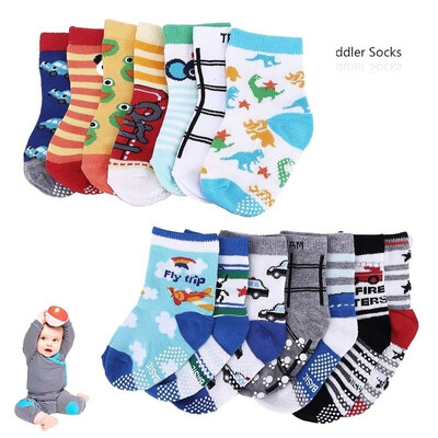 

Hot sale 14 Pairs Cute Boys Girls Baby Childrens Designed Spring Summer Non-slip Socks Kids Socks