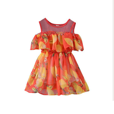 

Summer Baby Dresses Print Sleeveless Harness Dress Princess Ball Gown Girl Dress Children Clothes Children Dress 2-7Y