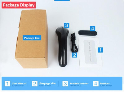 

RF1000G Wireless Barcode Scanner Handheld Wechat Scanner Reader for Mobile Payment Computer Screen Supermarket Retail Store Wareho