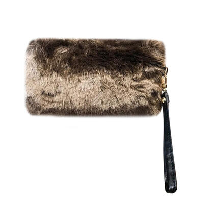 

Women Winter Faux Fur Rabbit Hair Clutch Casual Purse Solid Messenger Bags