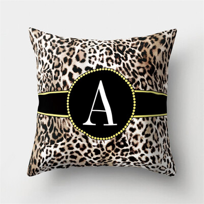 

Gobestart English Alphabet Pillow Print Cushion Flower Pillowcase Cover Room Decoration