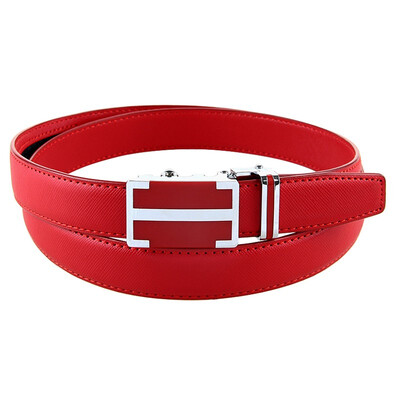 

BPSTAR Womens Automatic Buckle Genuine Leather Ladys Ratchet Holeless Belt Business High Quality Womens Real Belt for Pants