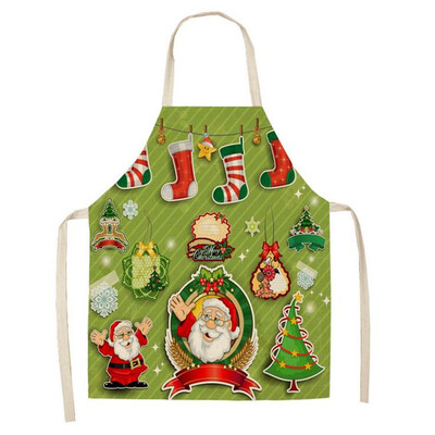 

Gobestart Christmas Decoration Cotton And Linen Apron Kitchen Aprons Dinner Party Apron