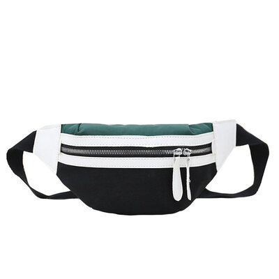 

Casual Women Color Block Crossbody Sling Waist Chest Bag Zip Canvas Fanny Pack