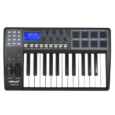 

PANDA25 25-Key Ultra-portable USB MIDI Keyboard 8 Drum Pads Controller with USB Cable