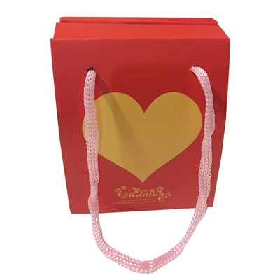 

FUNNYBUNNY 5pcs Wedding Heart Love Chocolate Cookie Candy Bag Gift Box Party Favour