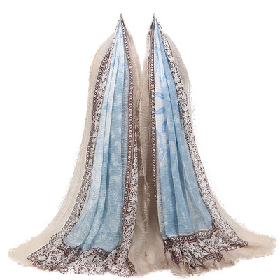 

Gobestart Women Point Printing Scarf Fashion Retro Female Multipurpose Shawl Scarf
