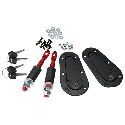 

Locking Hood Catch Latches Catch Locking Kit Universal Racing Car Engine Cover Lock Plus Flush Mount Hood Latch Pin Key Locking Ki