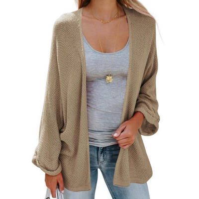 

New Women Long Sleeve Knitted Cardigan Coat Jacket Outwear Casual Loose Sweate