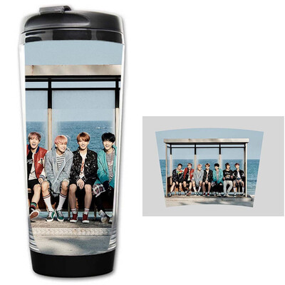 

Kunandroc KPOP BTS Bangtan Boys Map of The Soul Persona Stainless Steel Water Drinking Bottle Curve Cup 12oz