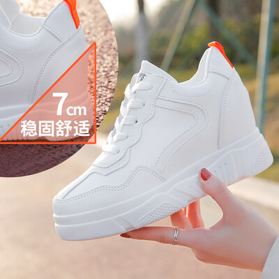 

Increased small white tide shoes female 2019 summer summer new autumn shoes wild thick bottom increased net red&white shoes autumn