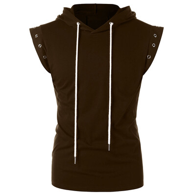 

Lace Up Round Hole Decorated Hoodie