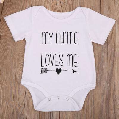 

Newborn Baby Clothes Short Sleeve Girl Boy Clothing Funny Letter Design 100 Cotton White Rompers de bebe Costumes