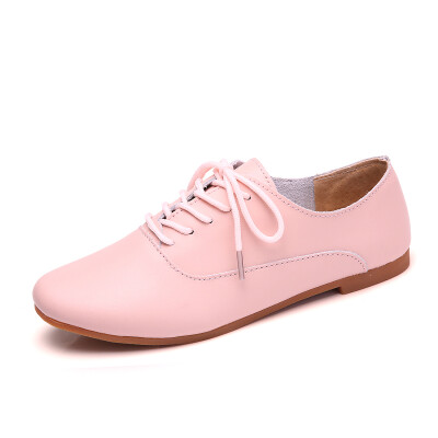 

LZJ 2019 Spring women oxford shoes ballerina flats shoes women genuine leather shoes moccasins lace up loafers white shoes 35-44