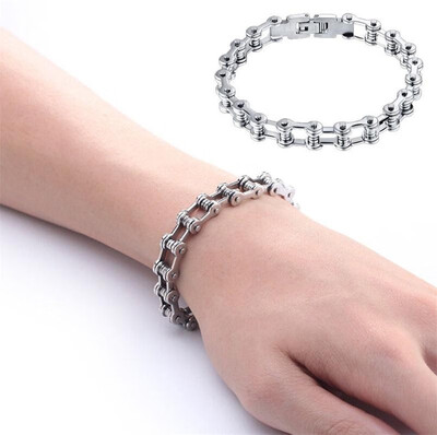

Fashion Bicycle Bike Chain Stainless Steel Bracelet Link Men Women Accessories