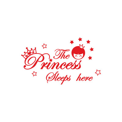 

〖Follure〗The Princess Sleeps Here Wall Decals Childrens Room Home Decoration Art