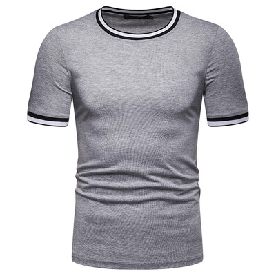 

Toponeto Mens Fashion Summer Solid T Shirt Leaf Short Sleeve Tops Casual Open Shirts