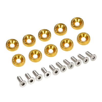 

Billet Aluminum Fender Bumper Washer Bolt Engine Bay Dress Up Kit Universal Screw Bolt Car Styling