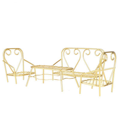 

Greensen Mini Cast Iron Sofa Doll House Model Metal Home Decoration Desktop Craft Ornament