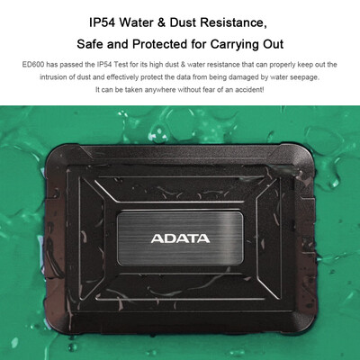

ADATA ED600 External Enclosure SSD Case HDD Protector IP54 Waterproof One-Key Switch for laptops PC PS4 XBOX One