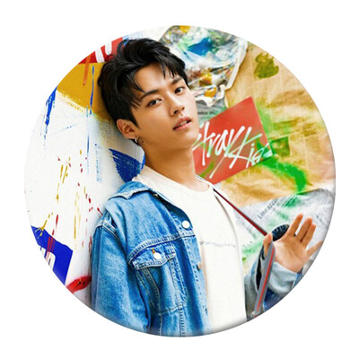 

KPOP Stray Kids New Album Same paragraph Personalized Round Badge Super Cute Bag Pendant Boys Girls Accessories Hot Gift for Fan