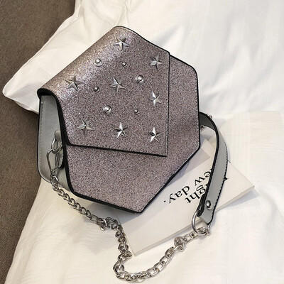 

Tailored Women Sequins Star Leather Crossbody Bag Messenger Bag Chain Beach Bags