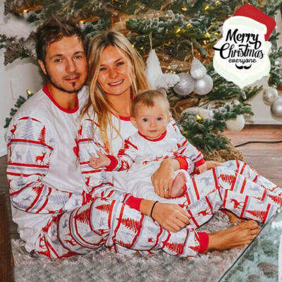 

Hot Family Matching Christmas Pajamas PJs Set Xmas Gift Sleepwear Nightwear Gift