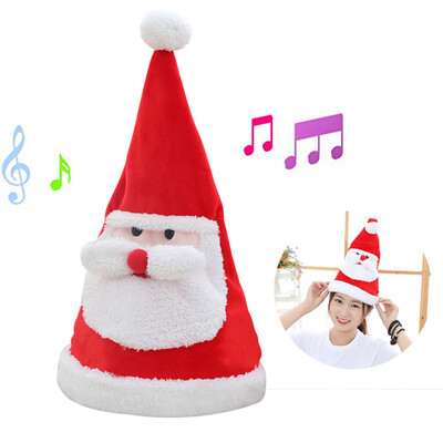 

YIWULAElectric Music Cartoon Lighting Santa Claus Dancing Christmas Hat Party Gift