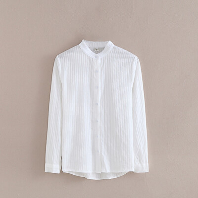 

Roseonmyhand Women O-Neck Slim-Fit Cotton White Bottoming Long Sleeves Shirt Tops Blouse