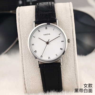 

Korean fashion trend watch female student Korean version of simple casual atmosphere quartz watch belt mens watch couple watch