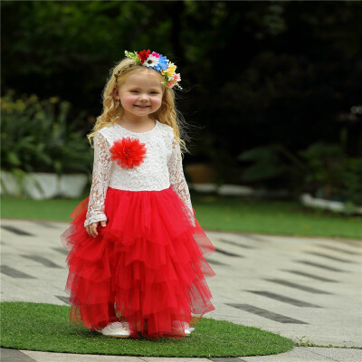 

AISHAGONGZHU Tutu flower girl dress girl childrens clothing 14645