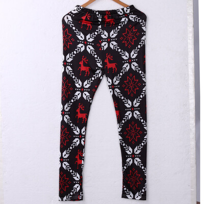 

Fashion Women Stretch Colorful Soft Snow Comfortable Leggings Christmas