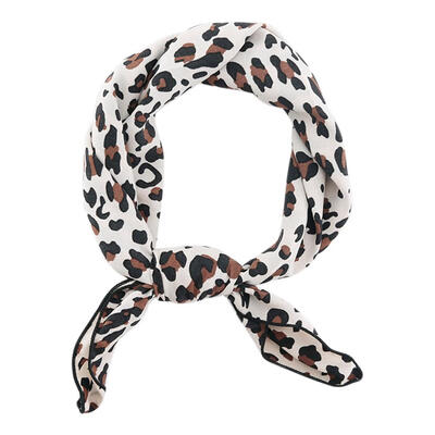 

Leopard Scarves Autumn Chiffon Ins Handkerchief Women Korean Wraps Shawl