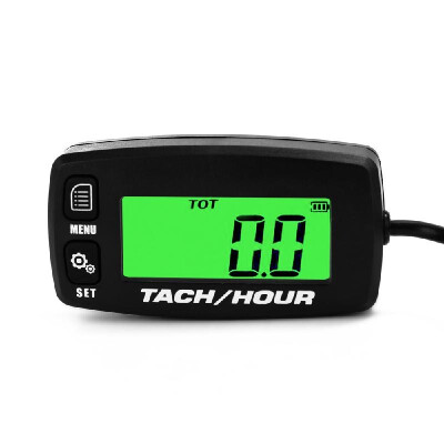 

Lightweight Portable Backlit LCD Digital Tach Hour Meter Tachometer Waterproof 24 Stroke Engine Motorcycle Gauge Accessories