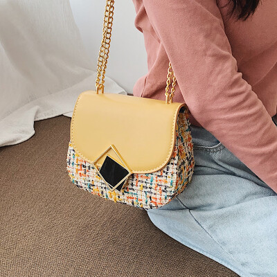 

Female bag 2019 new wild gas chain bag summer small fresh messenger bag Sen small bag wool shoulder bag