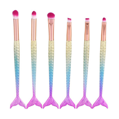 

〖Follure〗6PCS Mermaid Brush Set Foundation Eyeshadow Brushes Makeup Brushes Beauty