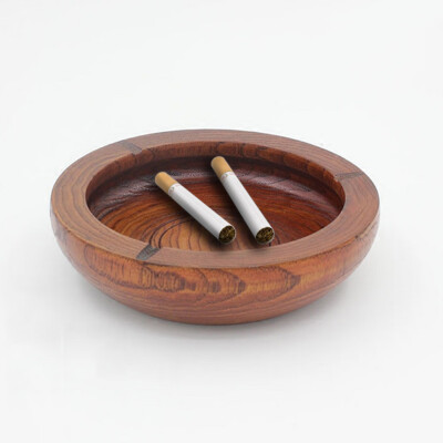 

〖Follure〗12x4cmWood Ashtray Smoking Tray Ash Bin Cigarettes Tobacco Outdoor Patio Garden