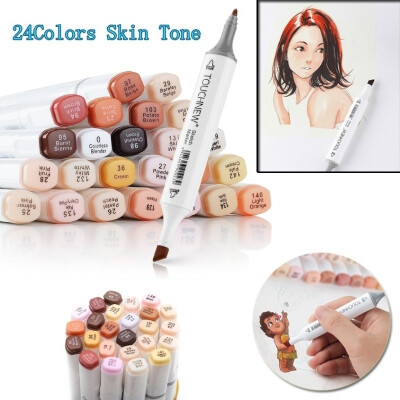 

1224 Colors Artist Marker Pens Blendable Alcohol Markers Gray Skin For Portrait Illustration Drawing Pen