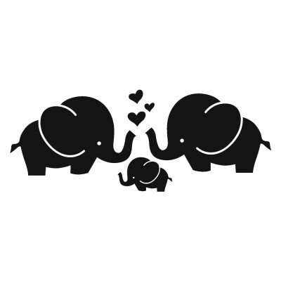 

Gobestart Elephant Removable Art Vinyl Mural Home Childrens Room Decor Wall Stickers