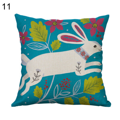 

Cartoon Easter Rabbit Pillow Case Sofa Waist Throw Cushion Cover Home Decor