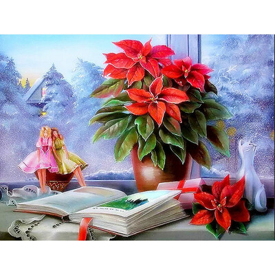 

Flower Diamond Painting Full Square New Arrival Diamond Mosaic Plant Picture Of Rhinestones Crystal Embroidery