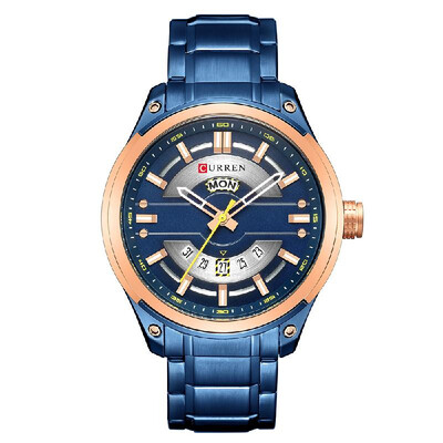 

CURREN 8319 Watch Men Brand Quartz Stainless Steel Strap Daily Waterproof Round Dial Wrist Fashion Business Watch Relogio Masculin