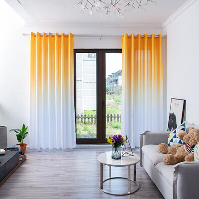 

Gobestart Leaves Sheer Curtain Tulle Window Treatment Voile Drape Valance 1 Panel Fabric