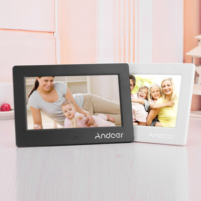 

Andoer 7 Inches LED Digital Photo Frame Desktop Electronic Album 1024600 High Resolution Supports Music 1080P Video Player Clo
