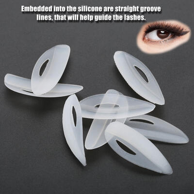 

Greensen 8pcs Silicone Durable 4 Sizes False Eyelash Curler Curling Lifting Fake Eye Lashes Pad